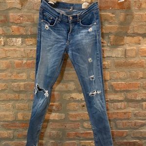 rag & bone zipper capri jean